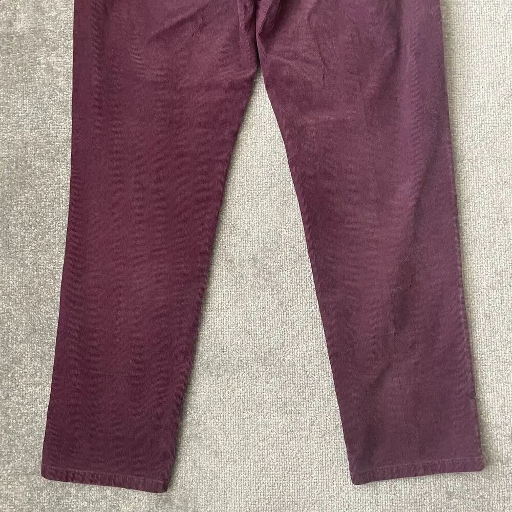 Lands End Pants Womens 10 Purple Corduroy Stretch Straight Leg Casual Fit 1 - Picture 11 of 11